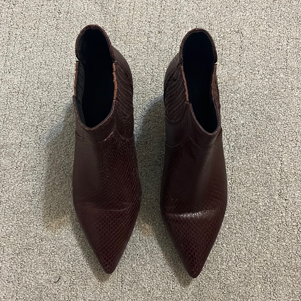 Rebecca Minkoff Denia Too Bootie Pinot Noir Size 6.5